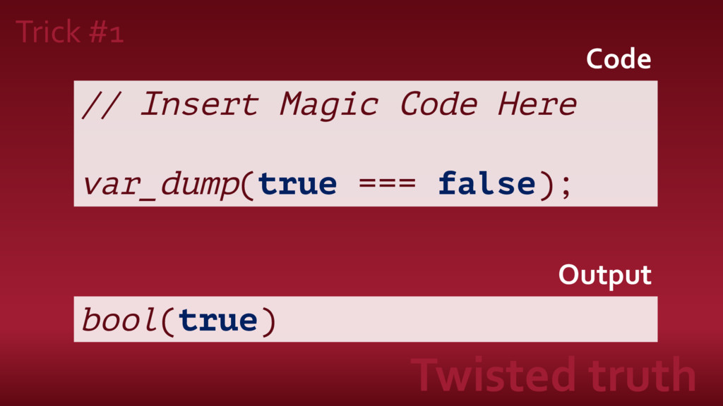 Game PHP Magic Tricks