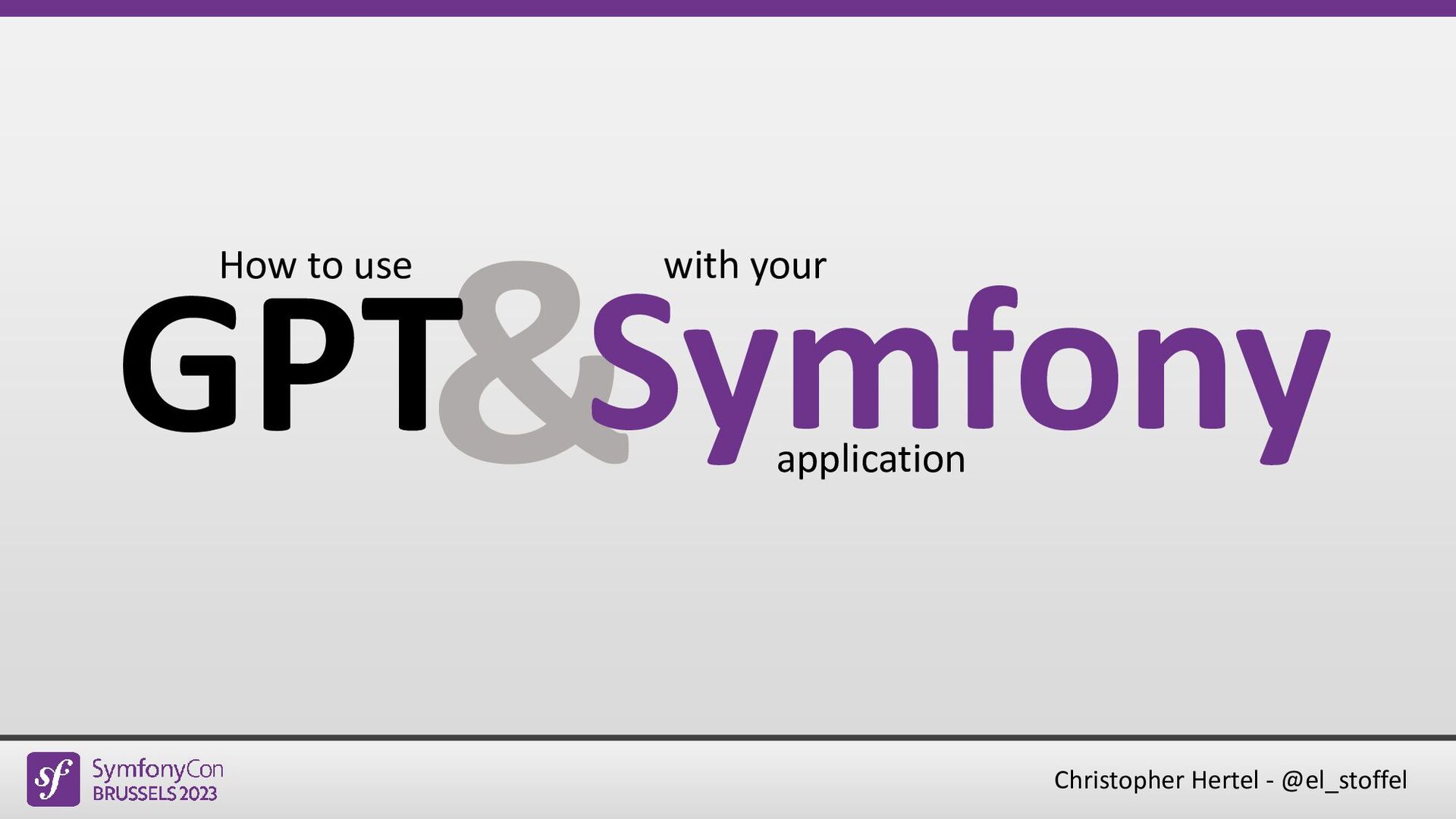 Talk about Symfony & GPT